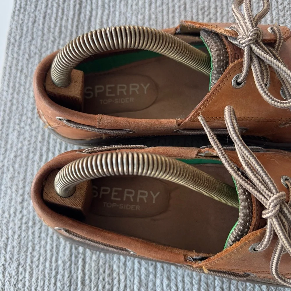 SPERRY Topsider Billfish Men’s Tan Genuine Leather Loafers Boat Shoes Size 11.5
